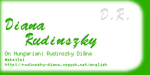 diana rudinszky business card